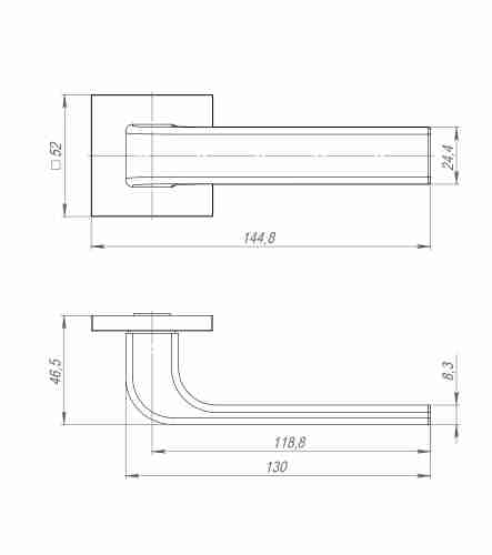 Ручка раздельная K.JS51.FLEX SN-3 матовый никель