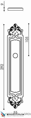 Дверная ручка Venezia "CLASSIC" на планке PL96 античная бронза