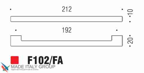 Ручка скоба модерн COLOMBO DESIGN F102FA-NM матовый черный 192 мм