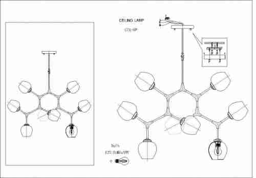 Подвесная люстра Favourite Bolos 1741-8P
