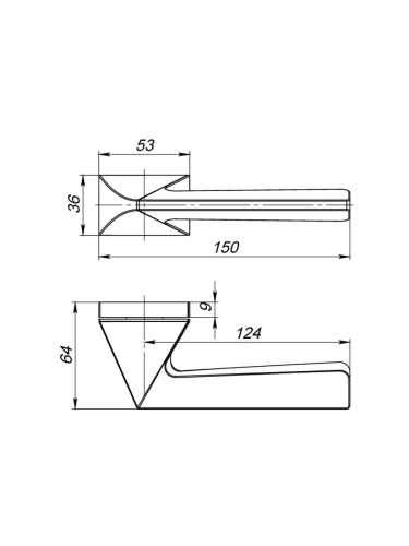 Ручка дверная Armadillo (Армадилло) межкомнатная K.UCS36.IRON (IRON UCS) MWSC-33 итальянский тисненый  Набор 6