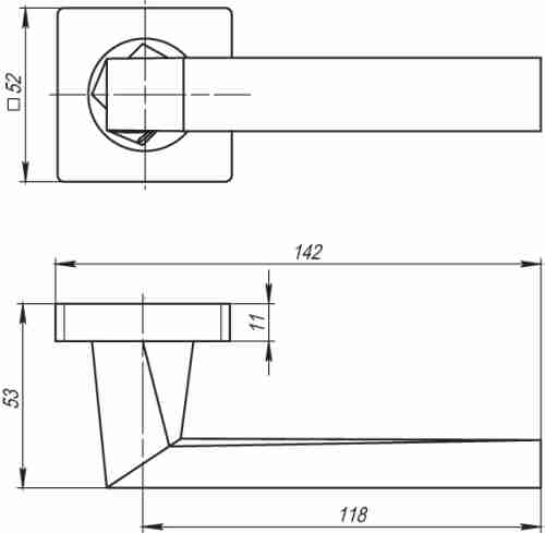Комплект на 6 дверей - Ручка дверная межкомнатная Armadillo CORSICA SQ003-21 MWSC-33 Итальянский тисненый