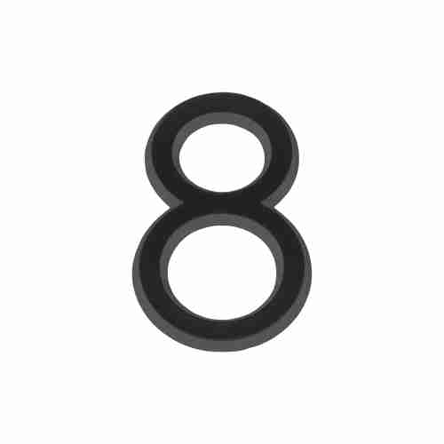 Цифра "8" самоклеящаяся ABS (50х37) (FUARO) BL черный