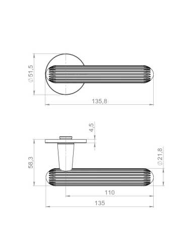 Ручка Armadillo (Армадилло) раздельная R.YM.ECLAIR AC-9 медь