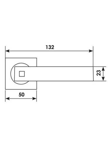 Ручка дверная Morelli Luxury MOUNTAIN OF LIGHT S1 CRO раздельная на квадратной розетке, цвет хром, латунь