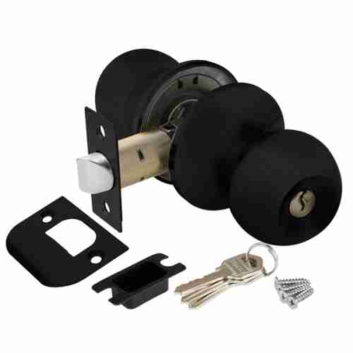 Ручка защелка 6082 BL-E (кл./фик.) черный