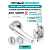 Ручка дверная межкомнатная Armadillo R.URB52.ARC CP/White-14 хром/белый с Заверткой, Бесшумным замком Fuaro