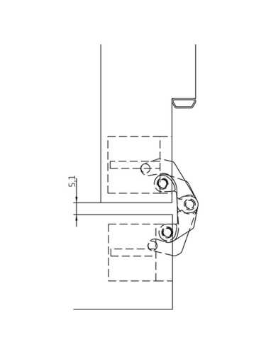 Петля скрытая Morelli HH-1 PG врезная с 3D-регулировкой вес полотна до 40 кг, цвет золото