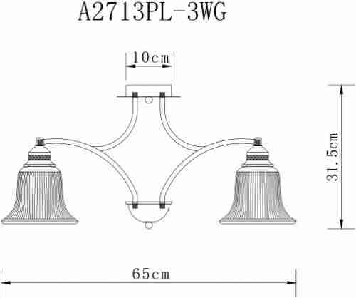 Потолочная люстра Artelamp Emma A2713PL-3WG