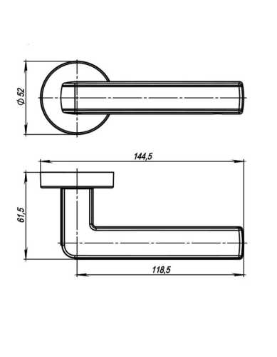 Комплект: Ручки Armadillo R.URB52.CUBE SN/CP-3 + Завертка BK6.R.URB52 SN-3 матовый никель