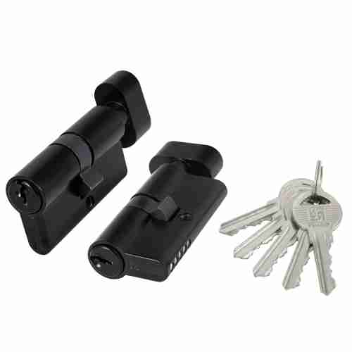 Цилиндровый механизм с вертушкой 100 ZM 70 mm (30+10+30) BL черный 5 кл.
