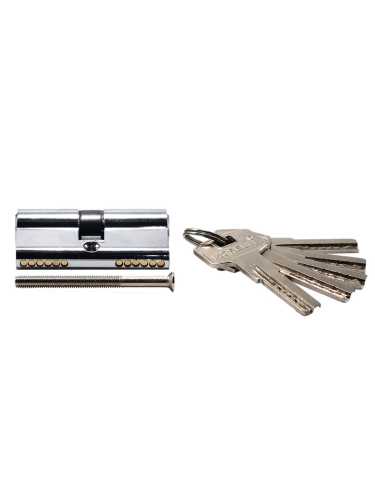 Ключевой цилиндр высокой секретности Morelli HS 60C PC (60мм 25+10+25), цвет - хром