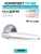 Комплект на 6 дверей - Ручка дверная межкомнатная Armadillo R.URB52.ARC CP/White-14 хром/белый