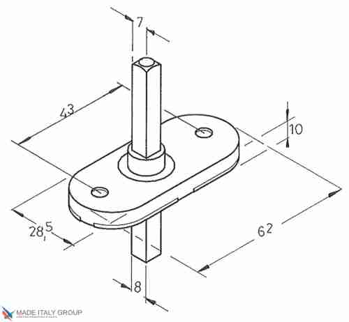 Ручка оконная Venezia "MOSCA" FW французское золото