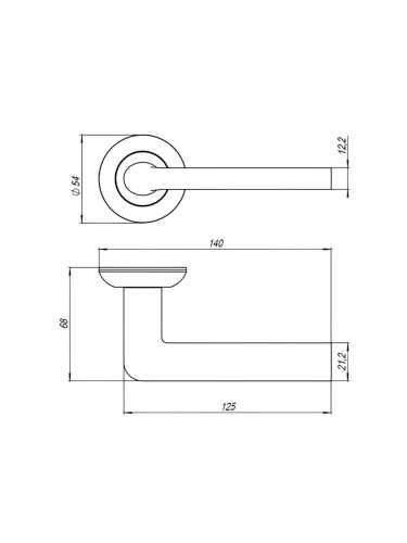 Ручка Punto (Пунто) раздельная R.TL54.NEXT 140mm BL-24 черный