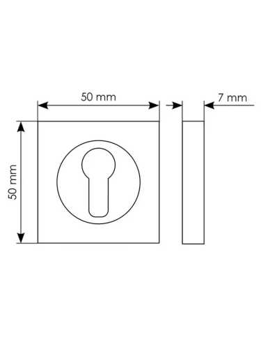 Накладка на евроцилиндр Morelli Luxury LUX-KH-SQ ANT квадратная, цвет антрацит