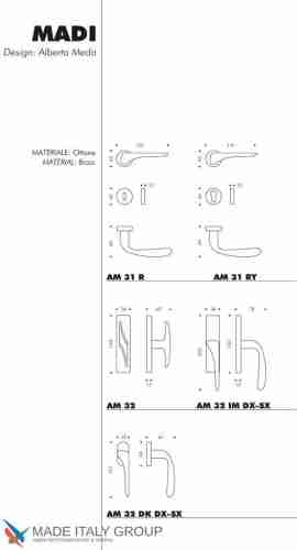 Дверная ручка на круглом основании COLOMBO Madi AM31RSB-CM матовый хром