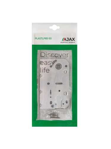 Корпус врезного замка c защёлкой PLASTLP85-50 ВL черный