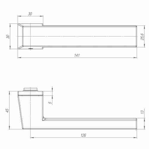 Комплект на 2 двери - Ручка раздельная K.ART30.CLARITY FSG-39 флорентийское золото