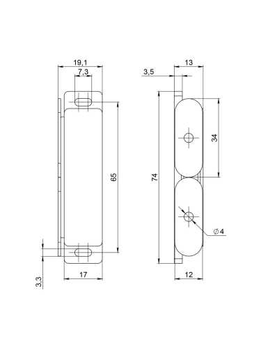 Защелка Ajax (Аякс) магнитная пластиковая ZLM18х75 WH белый