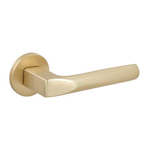 Комплект на 3 двери - Ручка Fuaro (Фуаро) раздельная R.SLR52.PRIZMA SSG-39 сатинированное золото