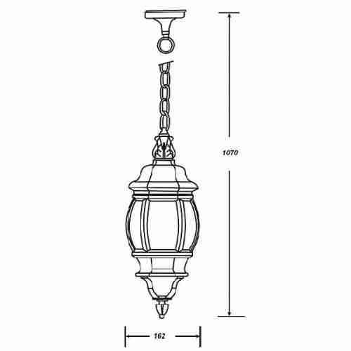 Уличный подвесной светильник Oasis Light 83405S 83405S W