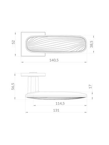 Ручка Punto (Пунто) раздельная K.EST.Q52.SHADE BL/WH-24 черный/белый