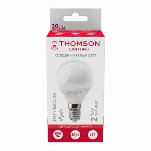 Лампа светодиодная Thomson E14 10W 6500K шар матовая TH-B2317