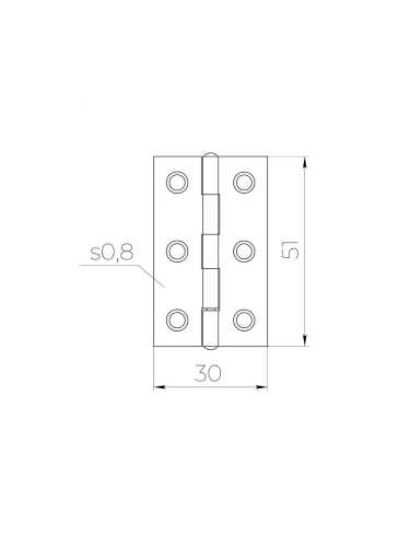 Петля Ajax (Аякс) карточная универсальная LM/IN30x50x1U ZN цинк (2 шт)