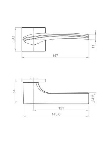 Ручка Fuaro (Фуаро) раздельная K.ZL52.ETALON SSG-39 сатинированное золото
