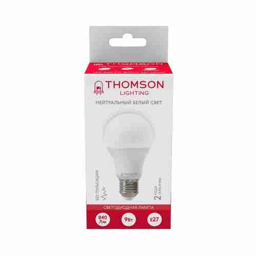 Лампа светодиодная Thomson E27 9W 4000K груша матовая TH-B2004