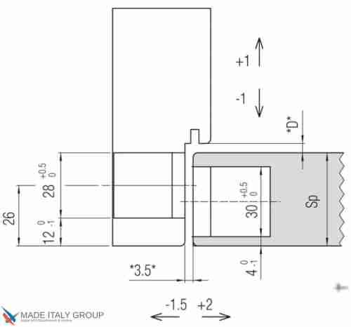 Kubica HYBRID 6360 38 CR.SAT петля скрытая универсальная асимметричная, цвет МАТОВЫЙ ХРОМ (60 kg)