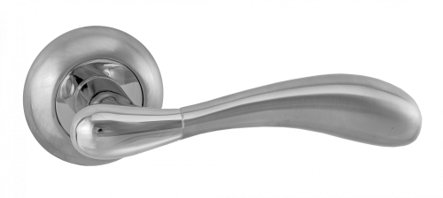 Ручки дверные RENZ INDH 89-08 SC/CP Розаро хром матовый/хром блестящий