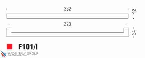 Ручка скоба модерн COLOMBO DESIGN F101I-NM матовый черный 320 мм