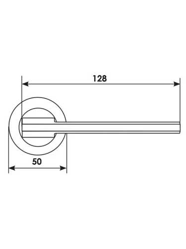 Ручка дверная Morelli Luxury ROCK R1 OSA раздельная на круглой розетке, цвет матовое золото, латунь