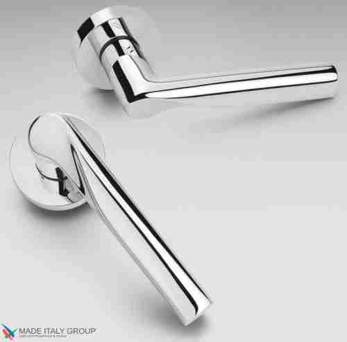 Дверная ручка на круглом основании COLOMBO Libra SK21RSB-CR полированный хром