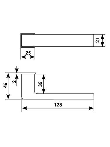 Ручка дверная Morelli Luxury HORIZONT-SM CSA раздельная без розетки, цвет мат. хром, ЦАМ