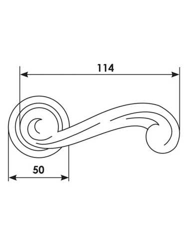 Ручка дверная Morelli Luxury PLAZA R2 BGO раздельная на круглой розетке, цвет матовая бронза, латунь