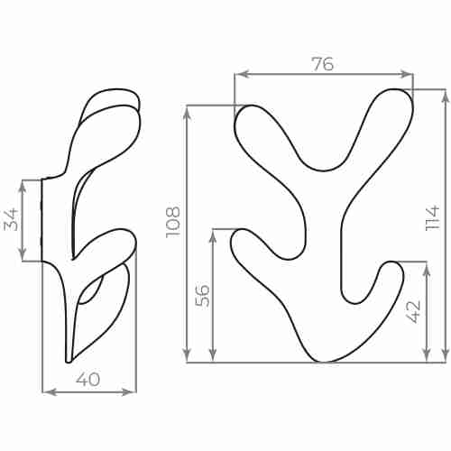 Крючок Ajax (Аякс) настенный MB-LM/K-005 SG матовое золото