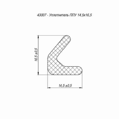 Самоклеящийся уплотнитель ППУ (14,5x16,5 мм), коричневый (400 м)