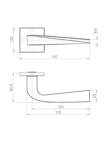 Ручка Fuaro (Фуаро) раздельная K.ZL52.SPIRAL BL-24 черный