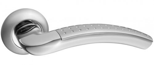 Ручки дверные RENZ INDH 36-08 SC/CP Венеция хром матовый/хром блестящий