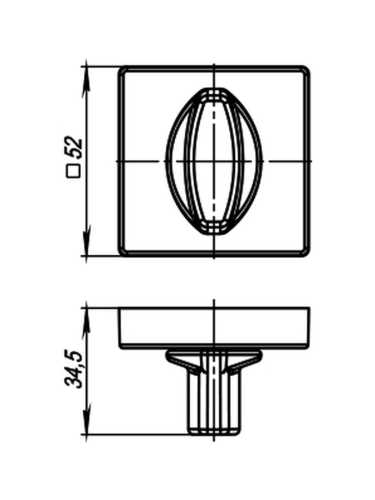 Комплект: Ручки Armadillo Urban Squid USQ9 SN-3 + Завертка BK6.K.USQ52 SN-3 матовый никель