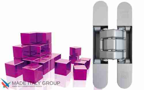 Kubica K8080 ATOMIKA KARAKTER DXSX, CS петля скрытая универсальная МАТОВЫЙ ХРОМ (100 kg)