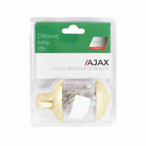 Завертка сантехническая Ajax (Аякс) с фиксацией ключом BK6.FIX.JR GP-5 золото