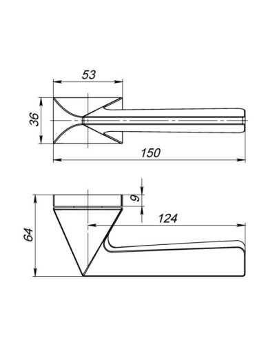 Комплект: Ручки Armadillo IRON UCS СР-8+Завертка+Бесшумный замок и Петли Fuaro/хром