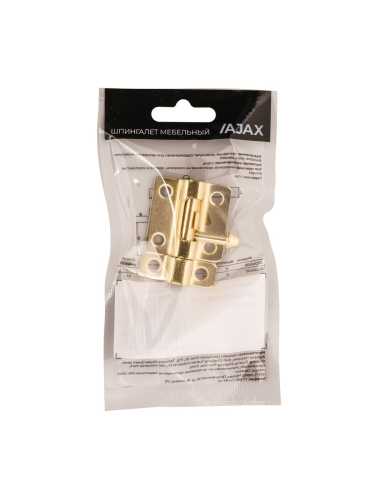 Шпингалет Ajax (Аякс) мебельный металлический SPD40х30 GP золото