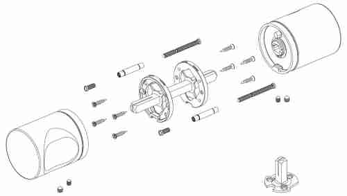 Ручка раздельная K.ART52.SYMMETRY MWSC-33 итальянский тисненый