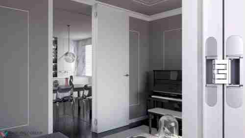 Kubica HYBRID 6360 45 NR петля скрытая универсальная асимметричная, цвет ЧЕРНЫЙ (60 kg)