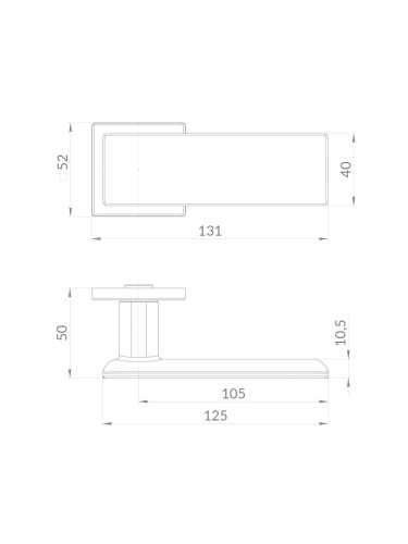 Ручка Punto (Пунто) раздельная K.EST.Q52.OLYMP SSC-16 сатинированный хром